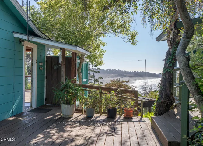 deck between house & yurt