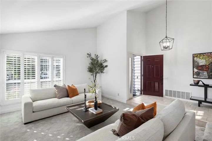 living room and entry way