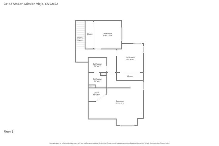 Split level third Floor
