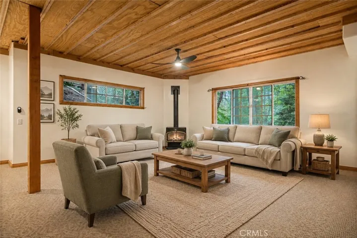 Guest Quarters with Woodburning Stove (Virtually Staged)