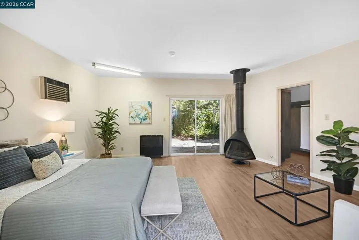 Private and quite, its own patio and full bathroom.