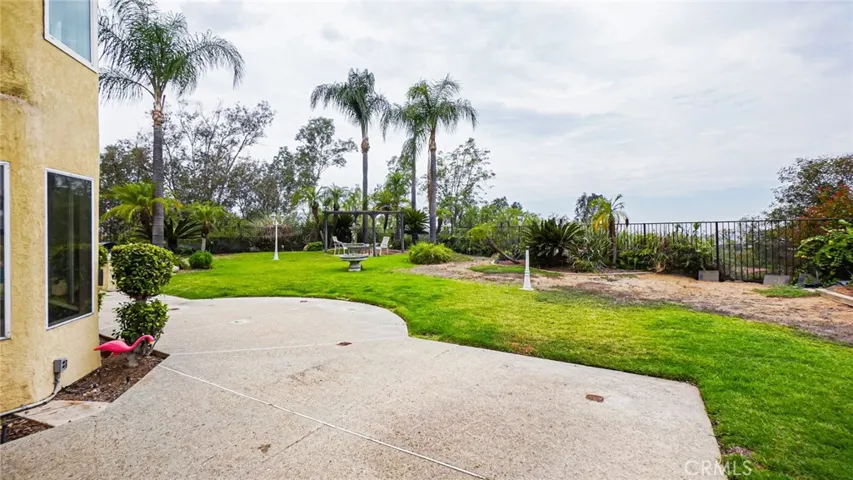 Back yard with sunset views