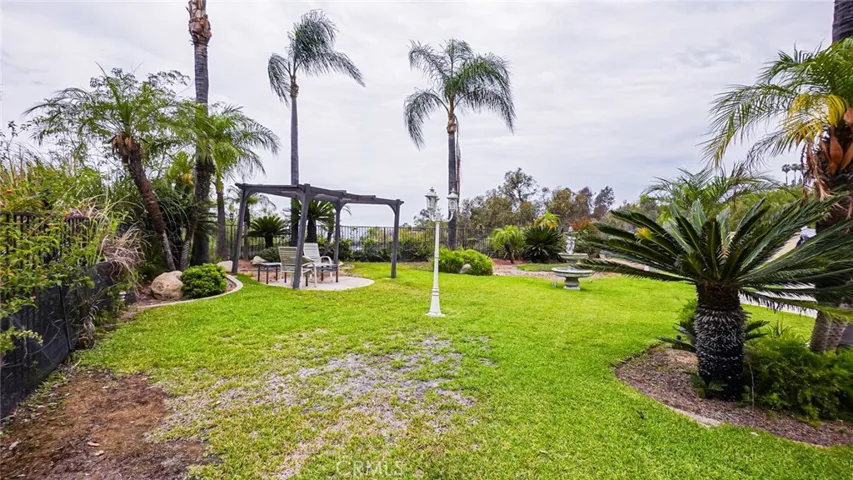 Back yard with sunset views