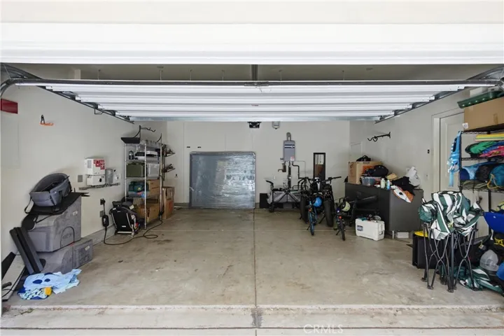 2 Car garage with tankless water heater and electric car charger