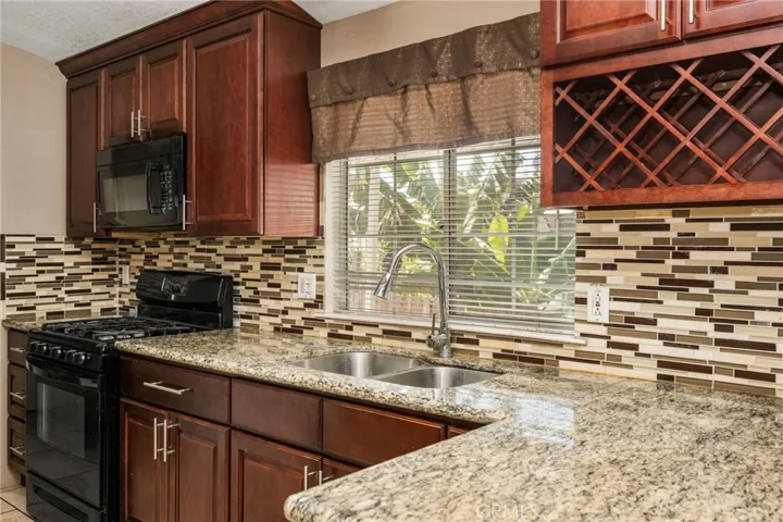 Kitchen w/ wine rack