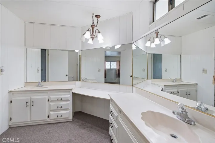 Primary Bathroom with expansive Vanity and Double Sinks