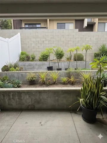 Backyard taken from covered patio