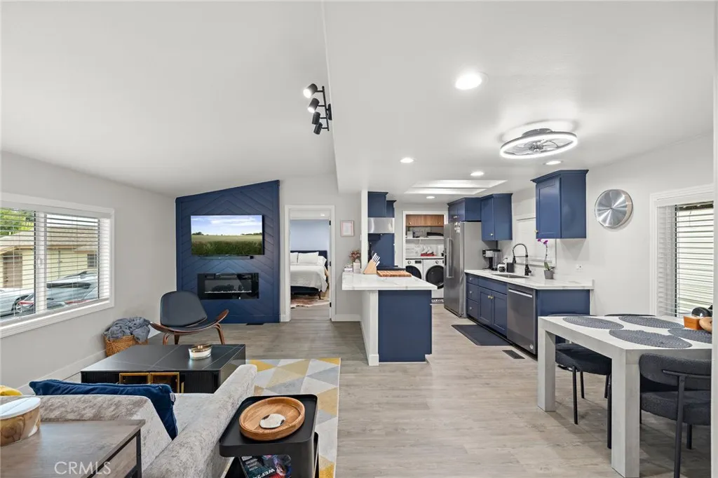 Living Room Dining Kitchen Open Concept Remodeled