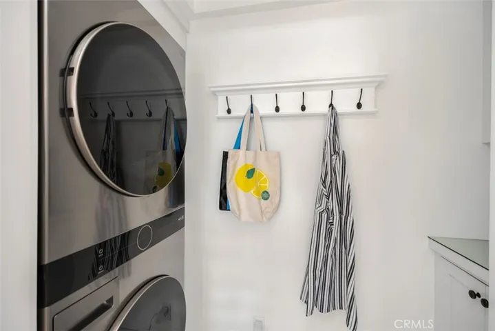Laundry room off dining room.