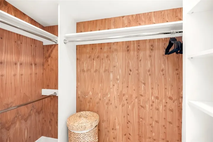 Cedar closet in the primary suite.