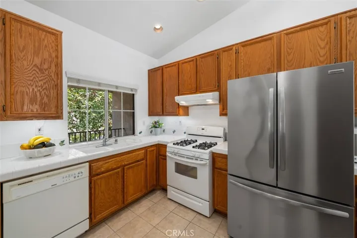 Kitchen with front porch view.