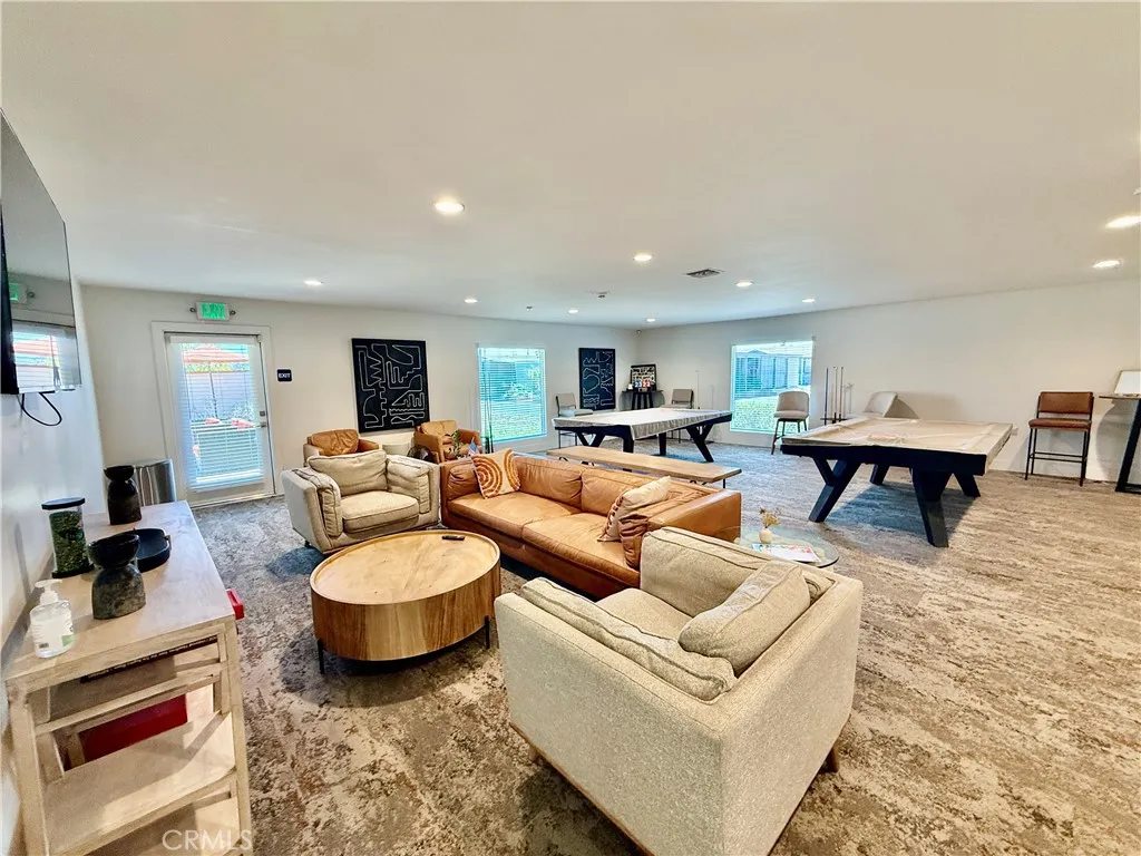 Clubhouse lounge with billiards tables