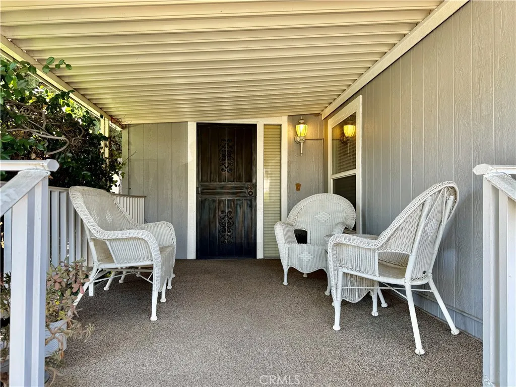 Covered entry for outdoor living