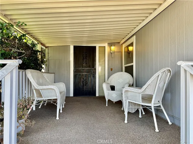 Covered entry for outdoor living