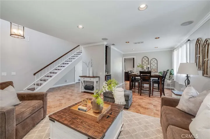 Light and Bright Living Room, Dining Room and Staircase