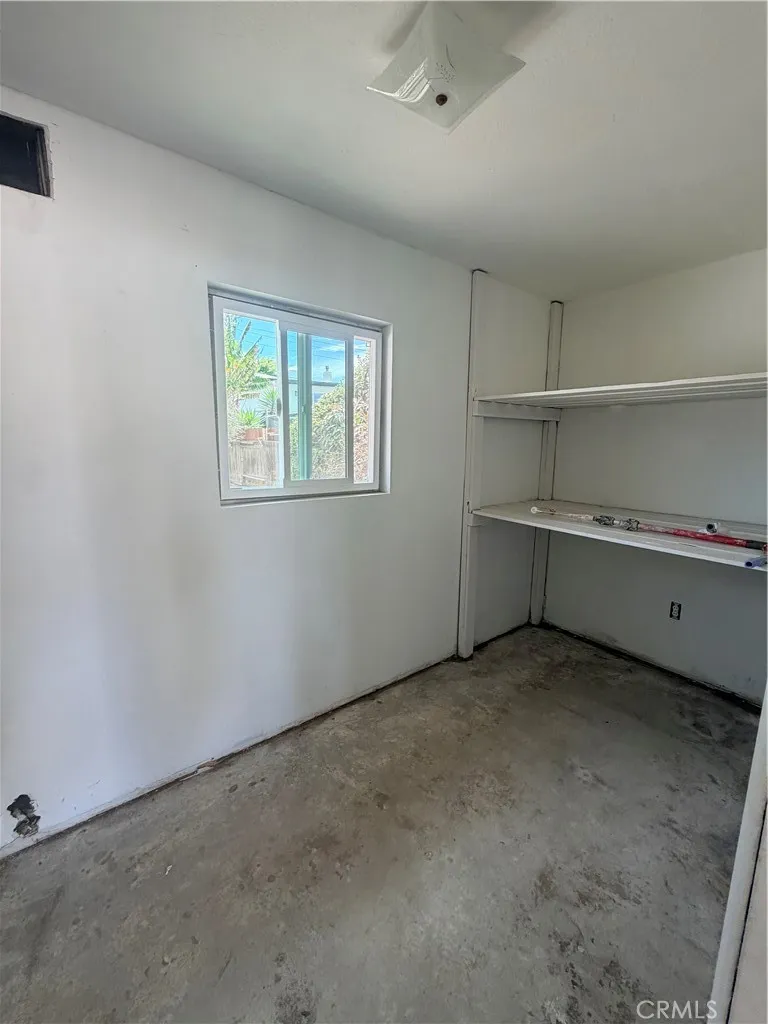 Storage room in garage