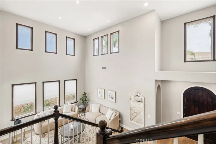 Bird's-eye view of the dramatic ceiling height