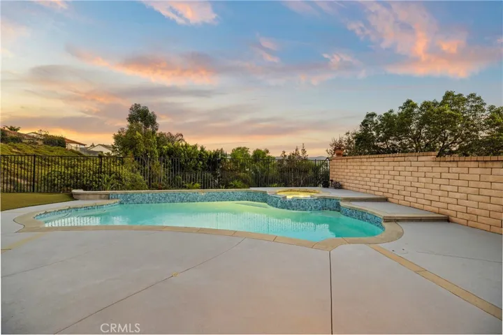 Twilight pool and spa