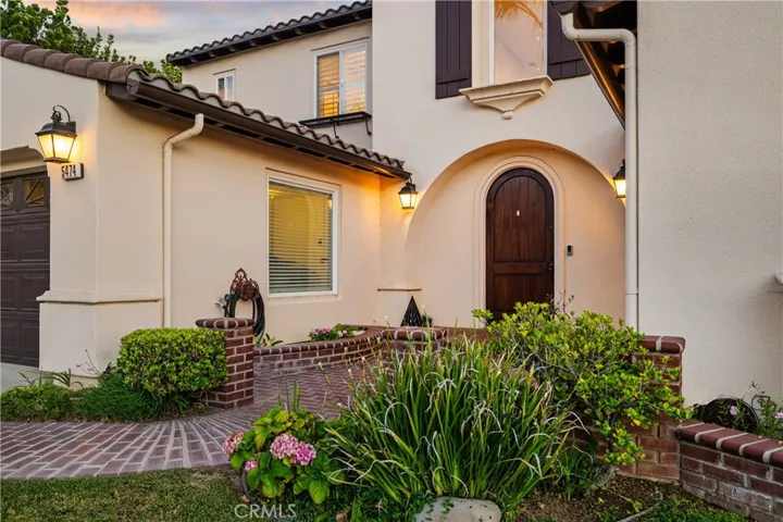 Front entry at dusk