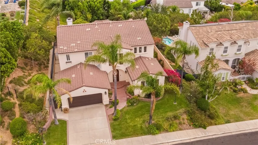 Aerial view of the home