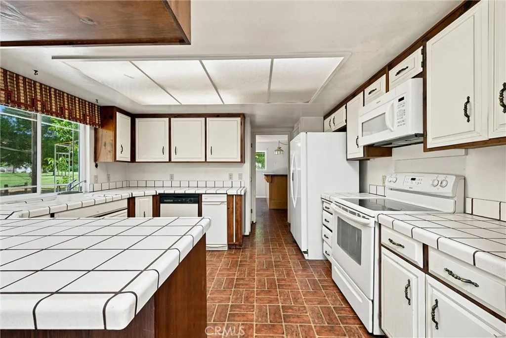 Lots of counter space in the kitchen.