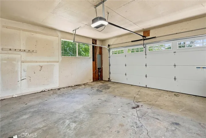 Large garage.