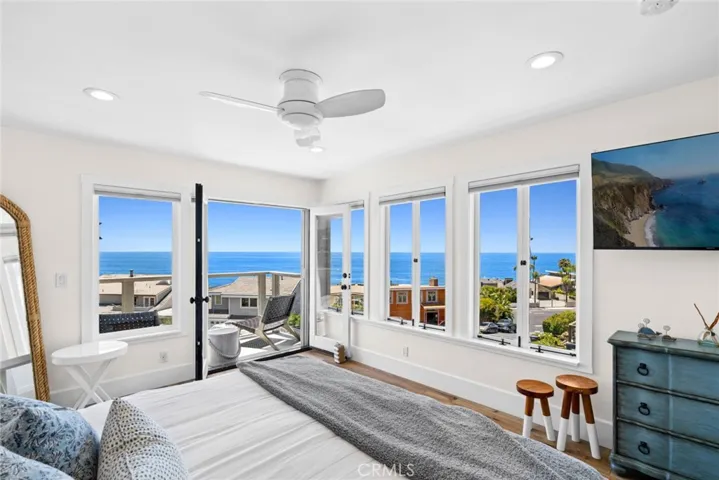  Occupying its own private level, the primary suite is a tranquil retreat with sweeping ocean views, a private viewing deck, a spa inspired bath with dual vanities and an oversized resort-style shower and a generous walk-in closet.