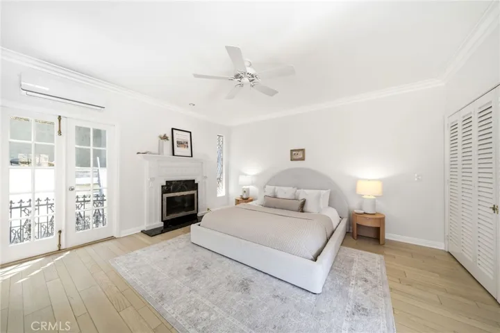 Primary bedroom with fireplace
