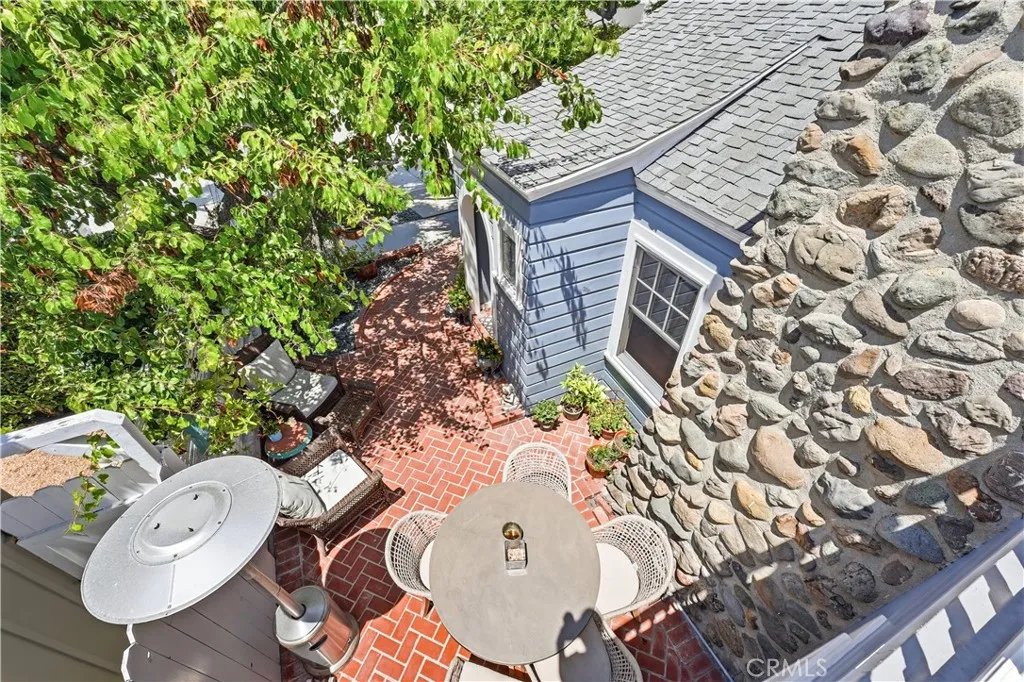 Patio from deck view