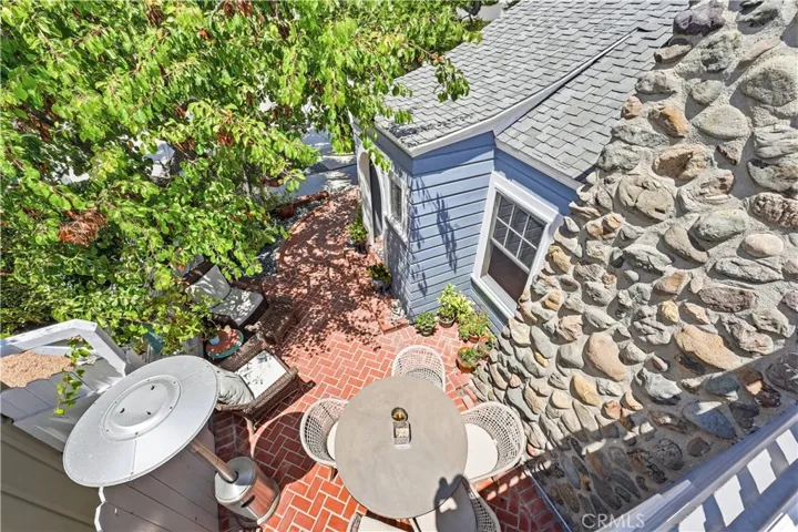 Patio from deck view