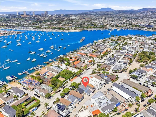 Aerial View showing Newport Harbor