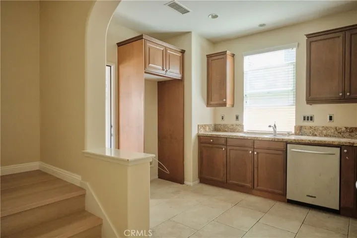 Kitchen and staircase