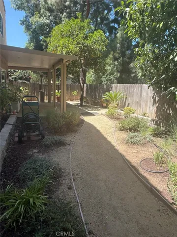 Low maintenance backyard.
