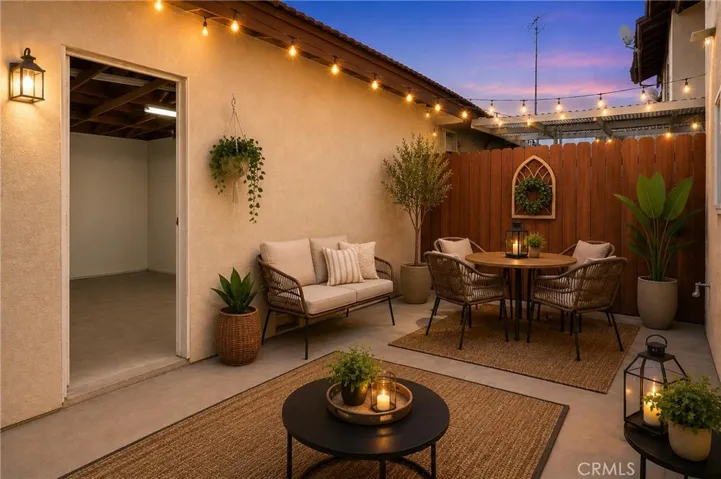 Virtually staged, patio