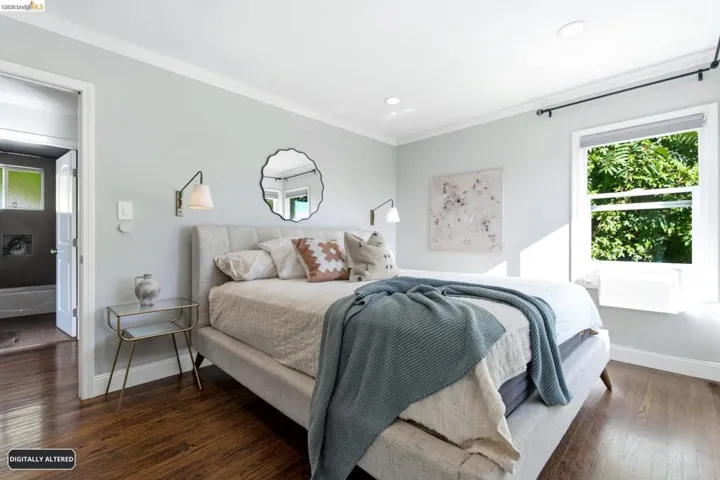 Hardwood-style flooring throughout- Hunter Douglas Electric Blinds.