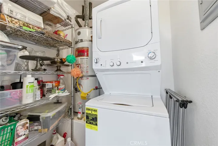 Dedicated laundry space maximizing efficiency.