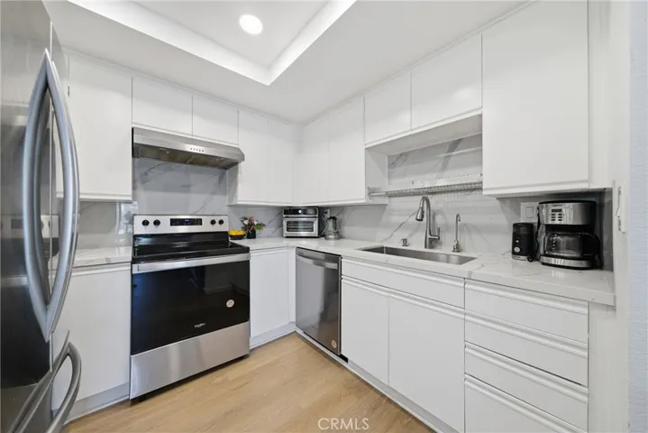 New stainless steel appliances for a modern touch.