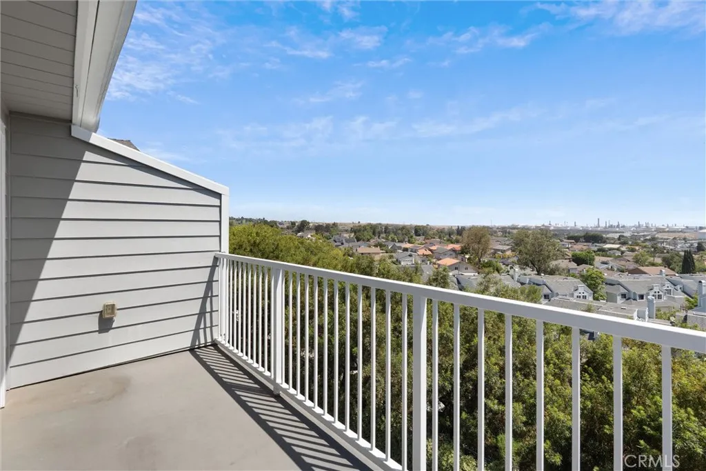 A spacious balcony with beautiful views