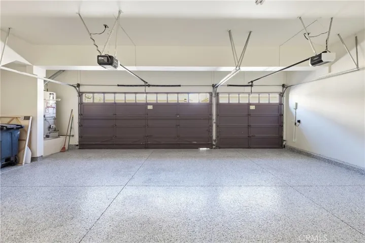 Inside 3-car garage