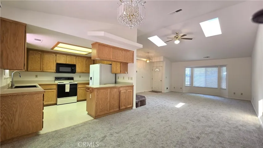 Skylights in living room
