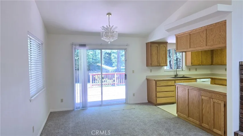 dining room & sliding door to back deck