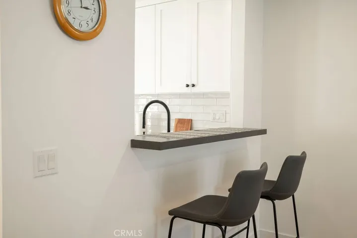 Close up of bar area