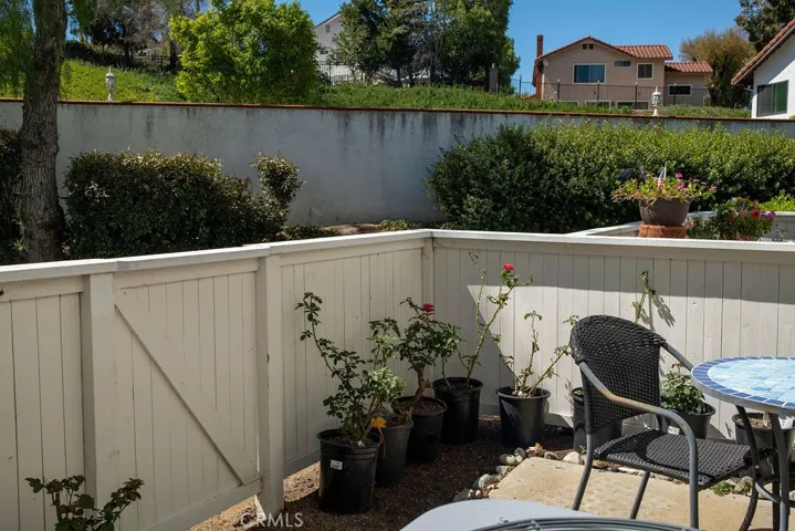 Opposite end view of patio.