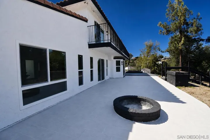 TILE PATIO WITH FIREPIT