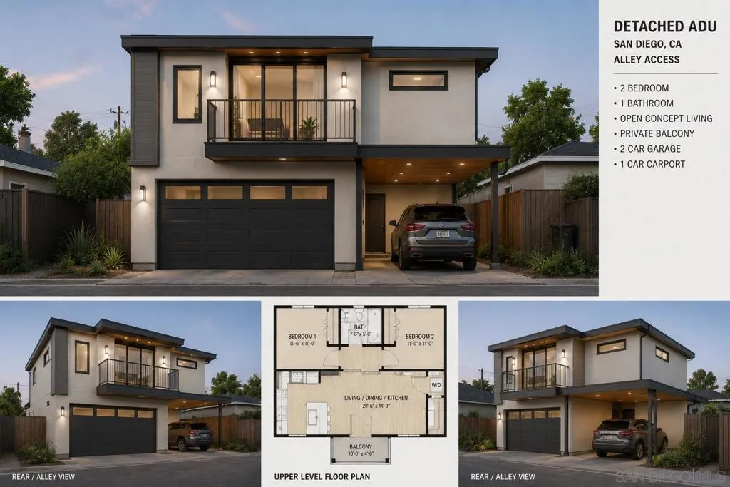 This is a rendering of what could be built on back of the lot for a second unit; buyer to verify all building codes and permits.