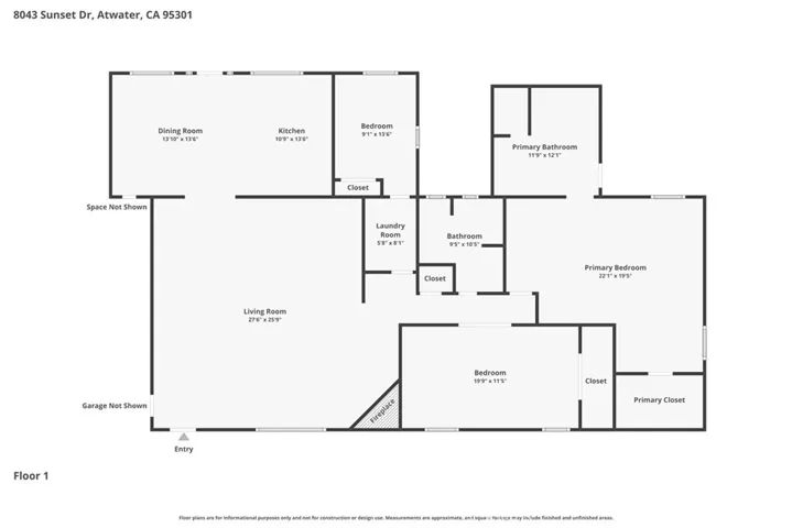 8043 Sunset Drive, Atwater, California 95301