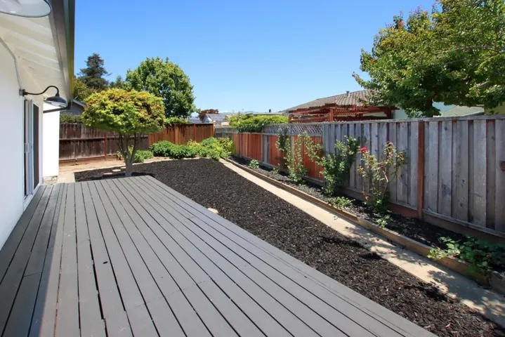 Back deck and yard