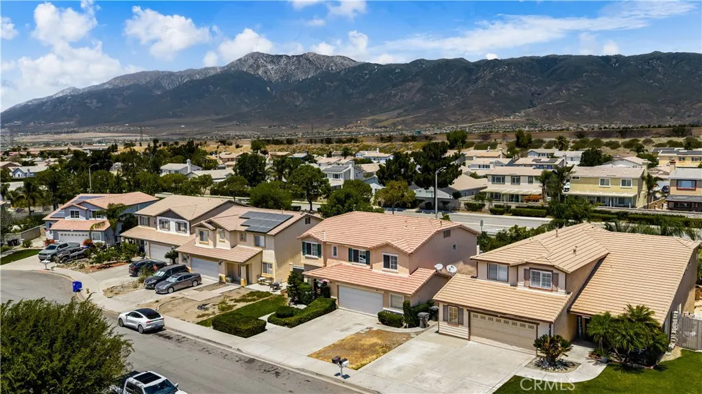 Aerial veiw of home and neighborhood.
