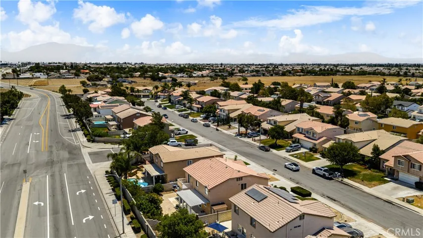 Aerial veiw of home and neighborhood.