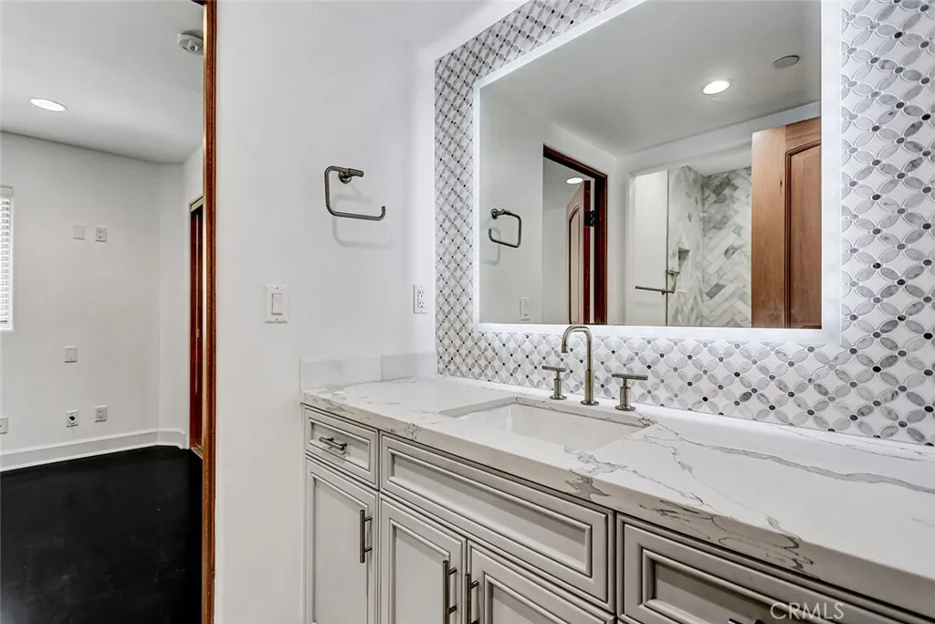 Jack and Jill bath beautifully remodeled.